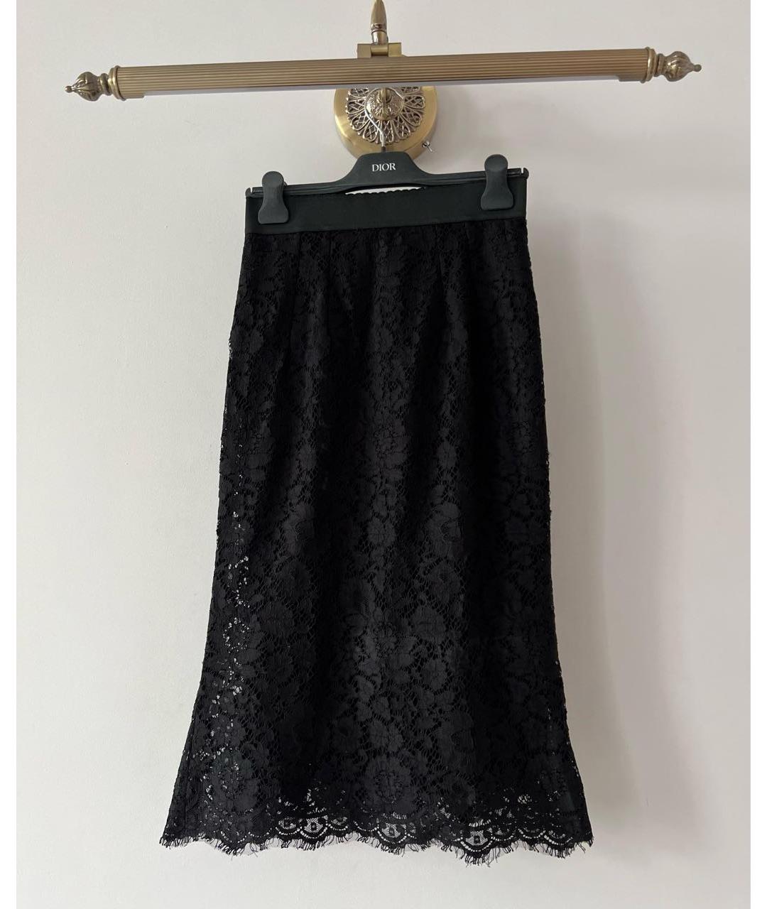 DOLCE&GABBANA Черная юбка миди, фото 9