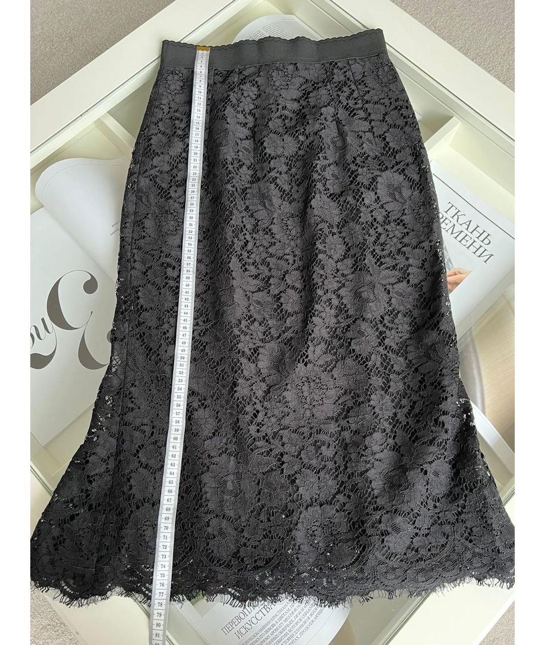 DOLCE&GABBANA Черная юбка миди, фото 7