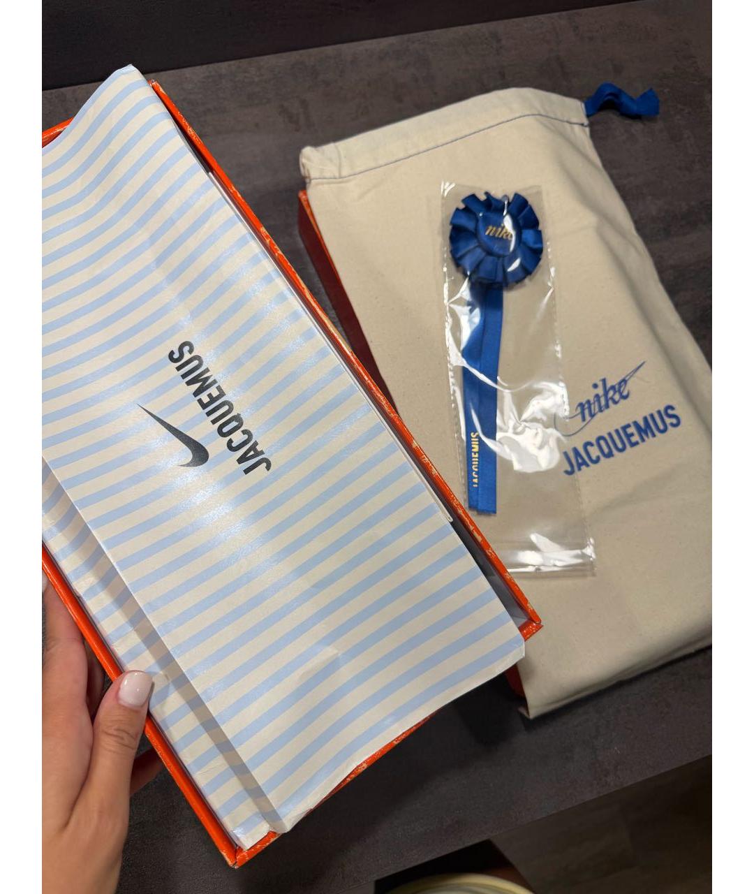 JACQUEMUS Коричневые текстильные кеды, фото 5