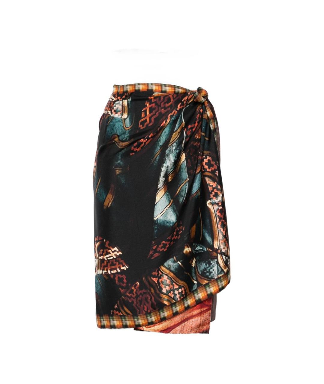 DRIES VAN NOTEN Мульти шелковая юбка миди, фото 1