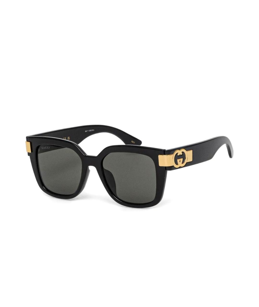 GUCCI Черные пластиковые солнцезащитные очки, фото 3