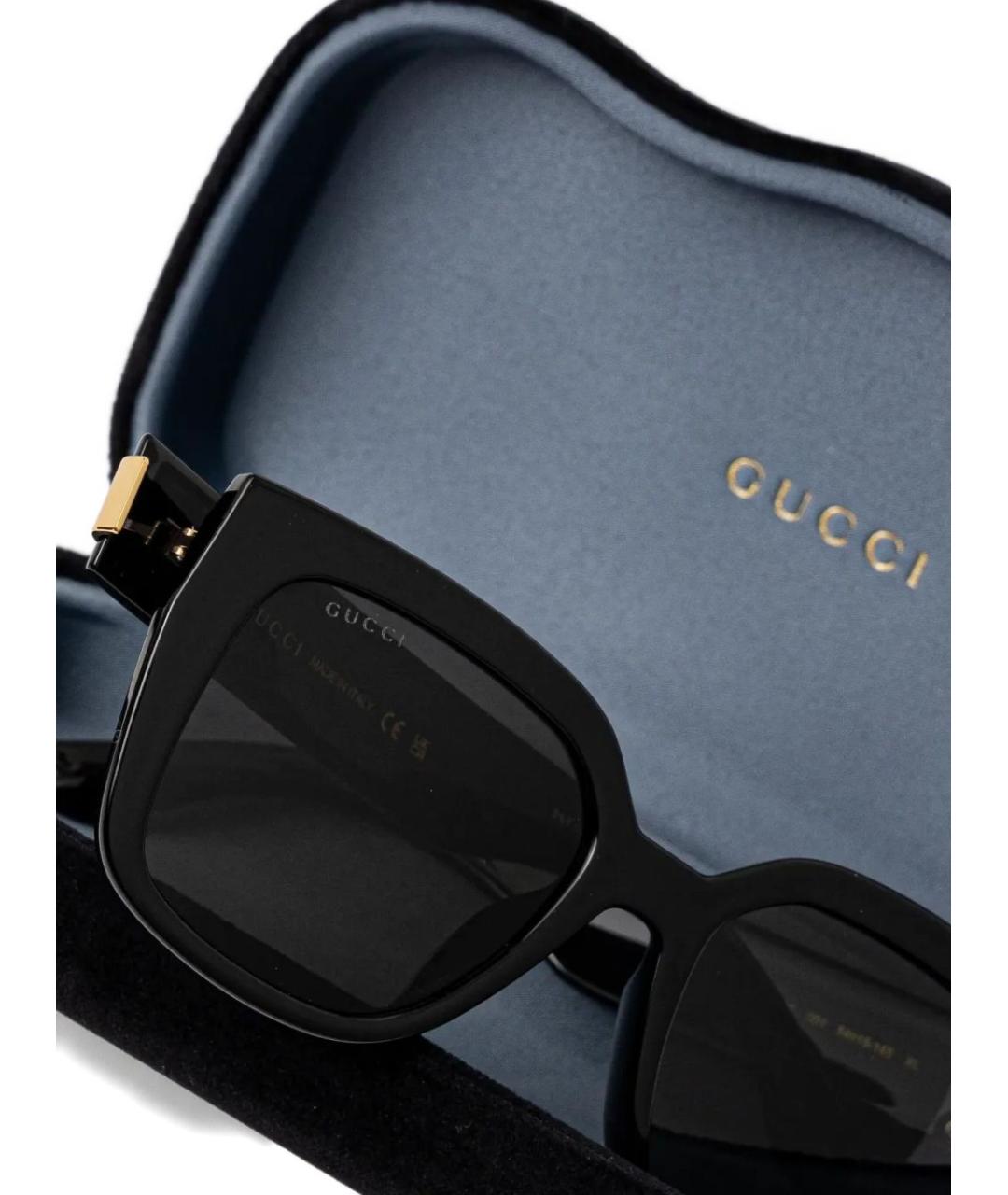 GUCCI Черные пластиковые солнцезащитные очки, фото 2