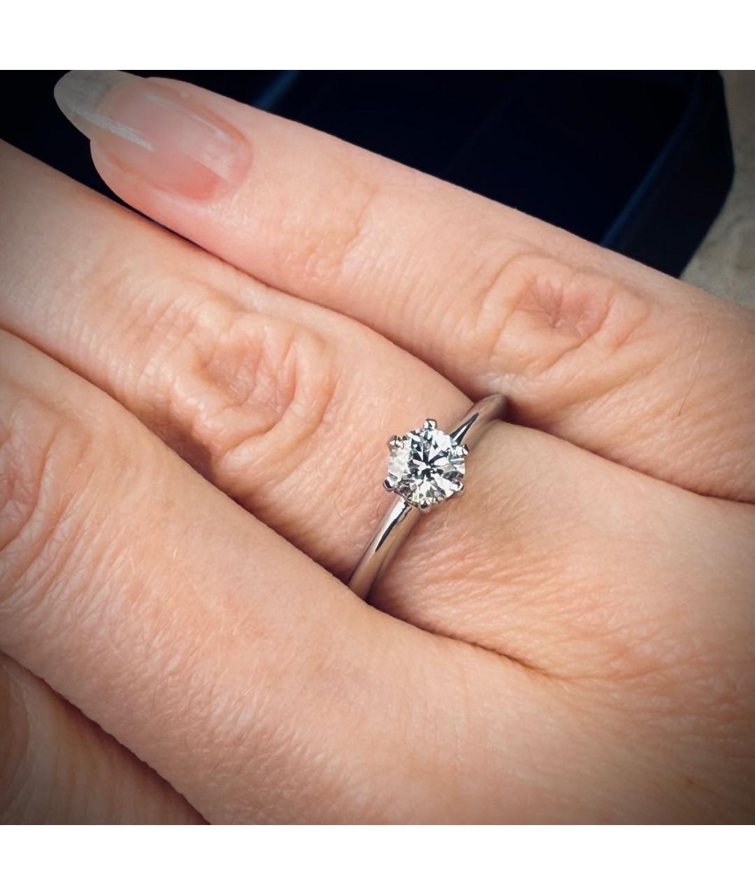 TIFFANY&CO Серебряное платиновое кольцо, фото 4