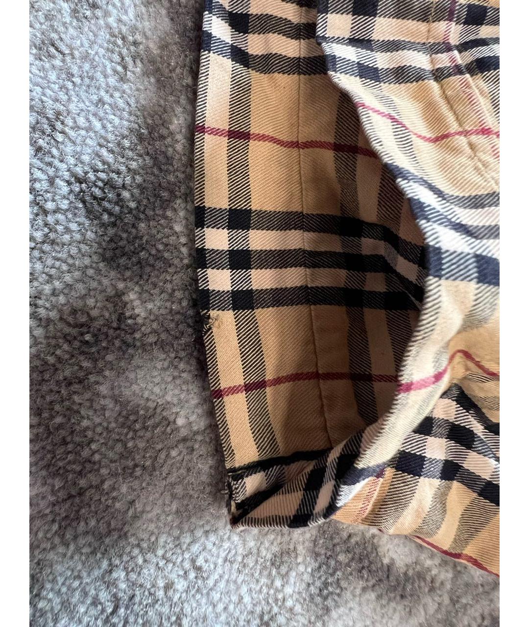 BURBERRY Бежевая хлопковая кэжуал рубашка, фото 5