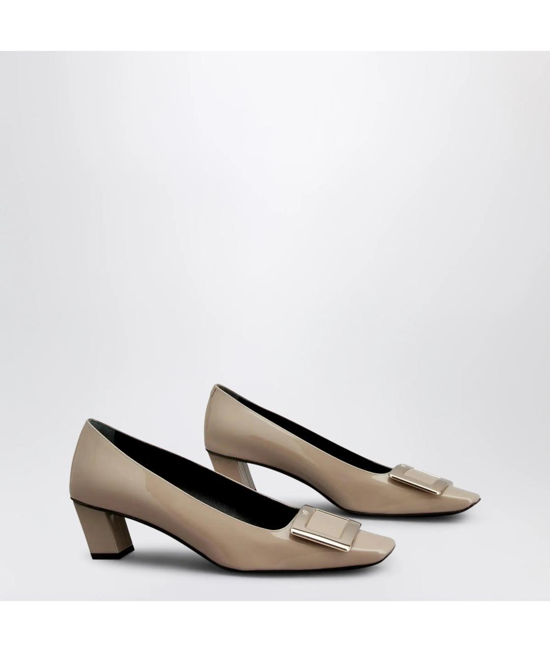 ROGER VIVIER Бежевые туфли из лакированной кожи, фото 2