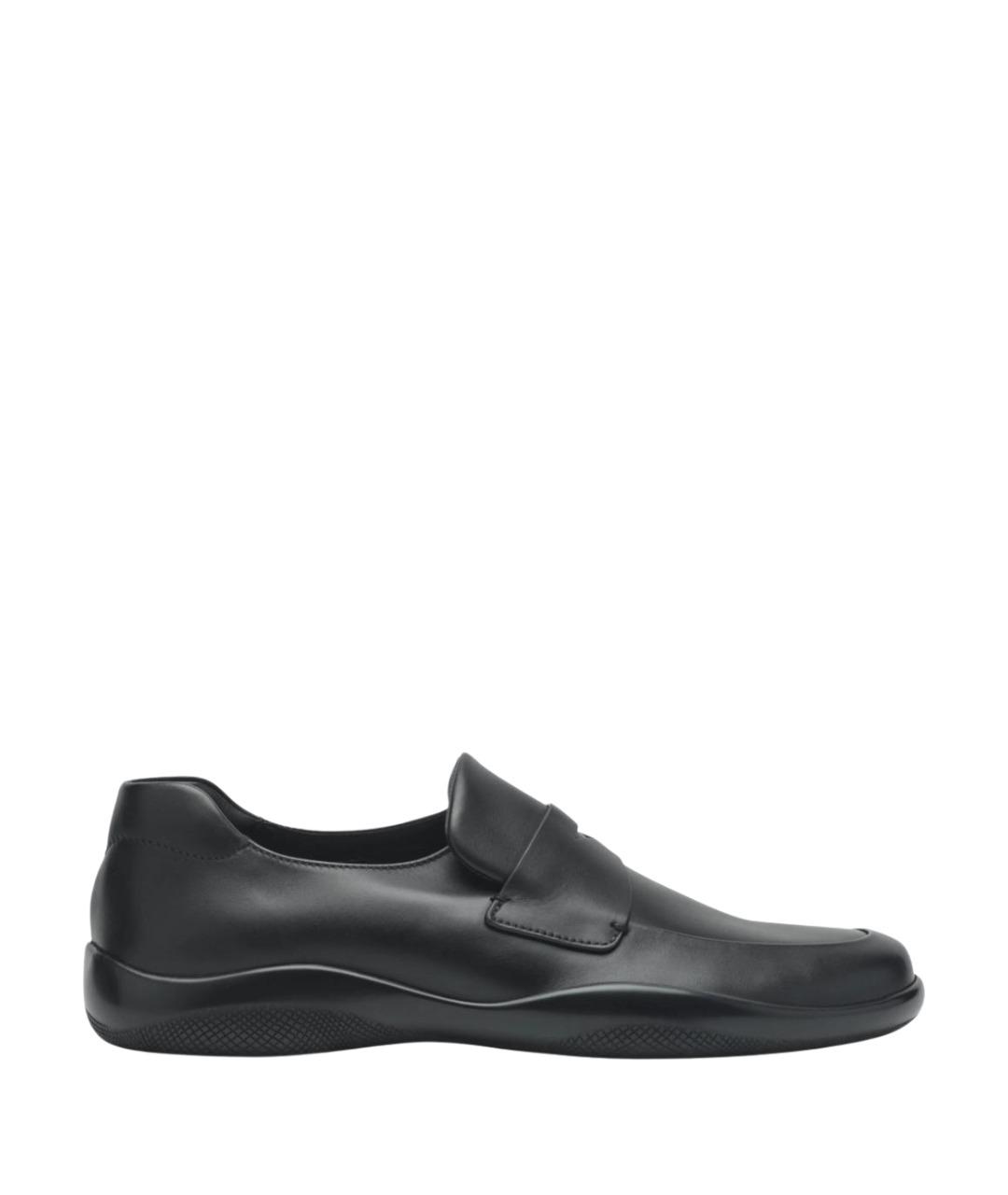 PRADA Черные кожаные лоферы, фото 1