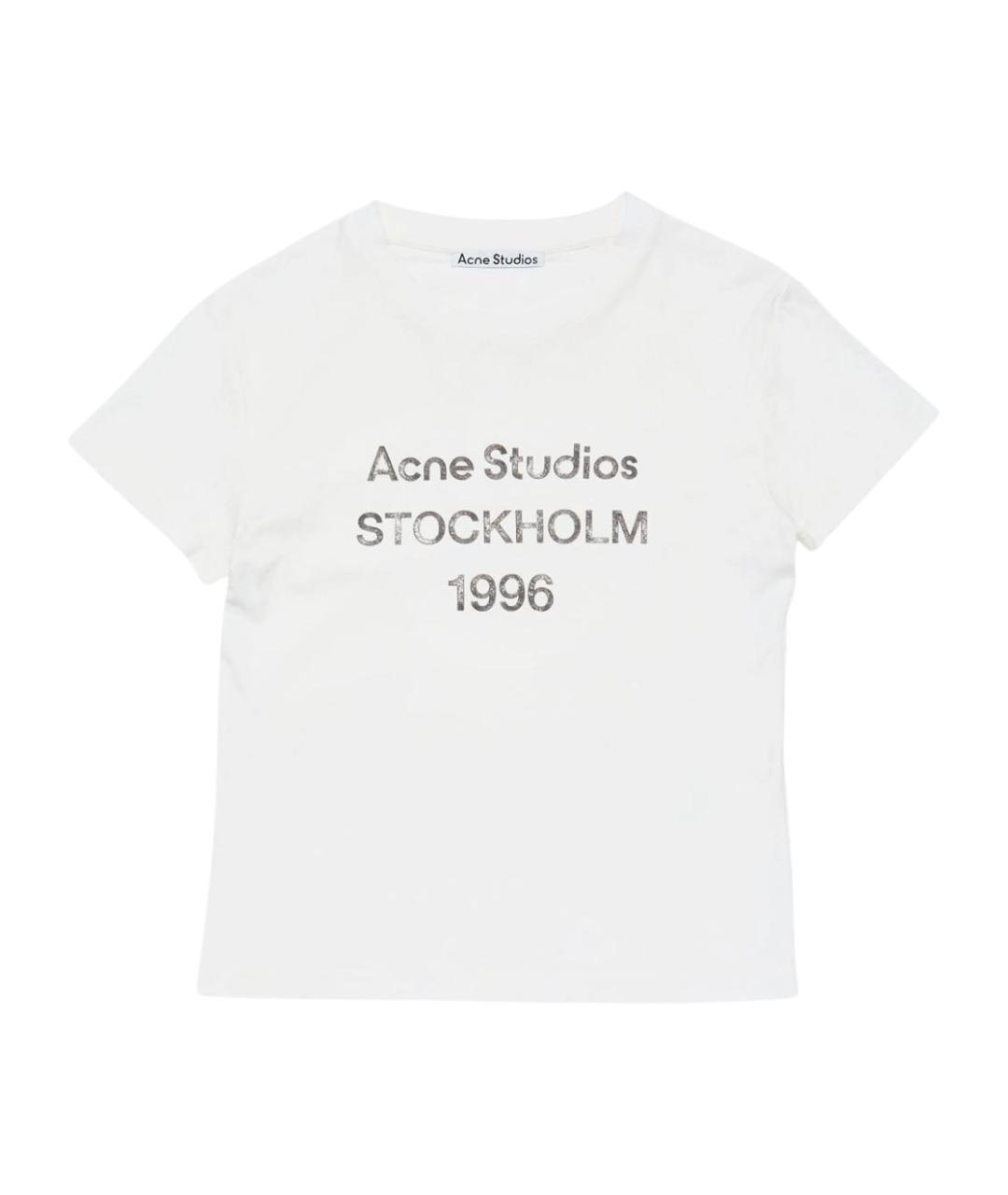 ACNE STUDIOS Белая хлопковая футболка, фото 1