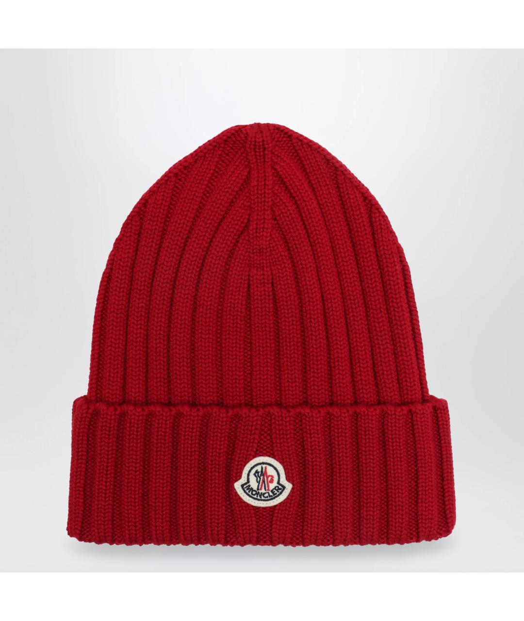 MONCLER Бордовая шерстяная шапка, фото 3