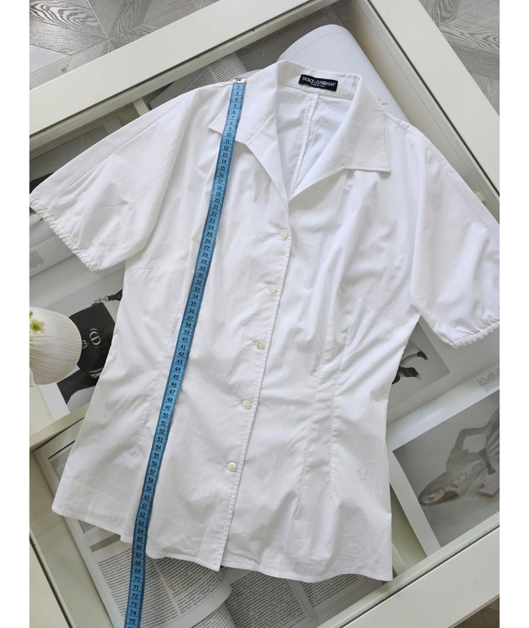 DOLCE&GABBANA Белая хлопковая рубашка, фото 7