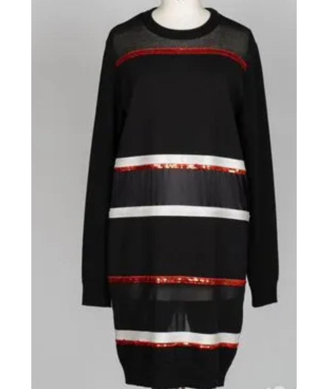 GIVENCHY Черное шелковое повседневное платье, фото 5