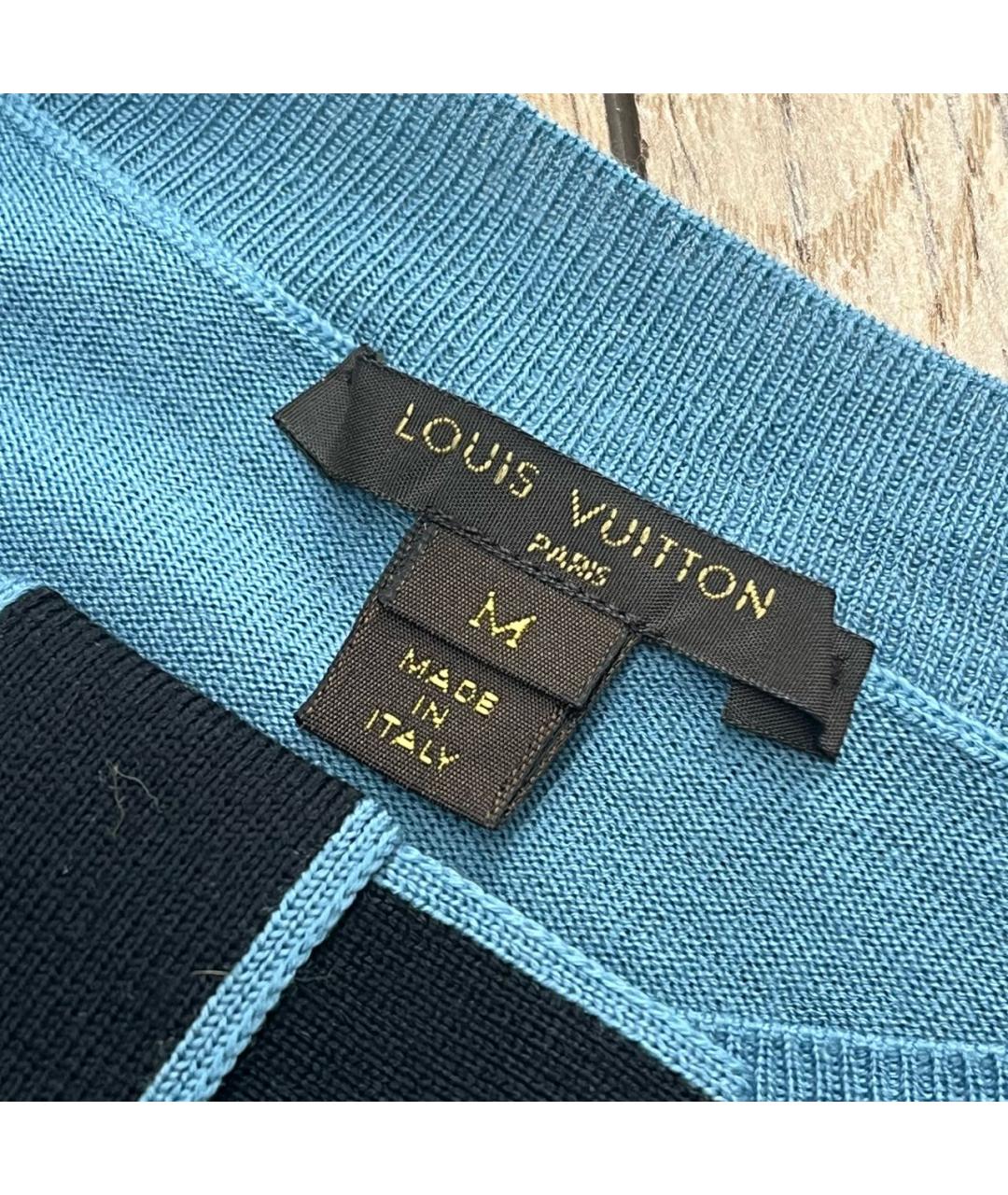 LOUIS VUITTON Голубой хлопковый джемпер / свитер, фото 6
