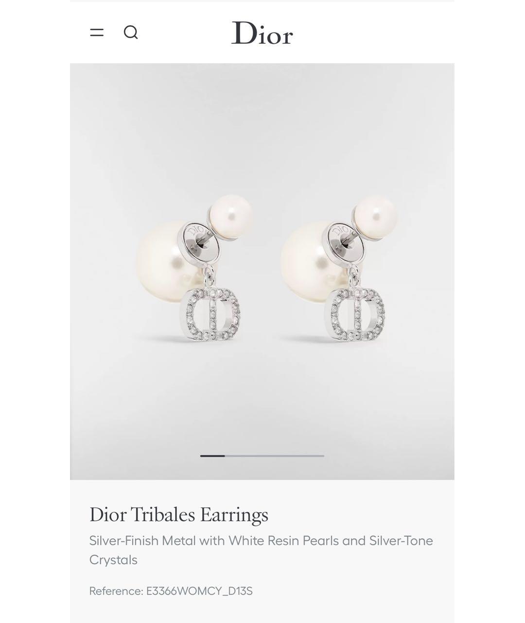 CHRISTIAN DIOR Серебряные серьги, фото 8