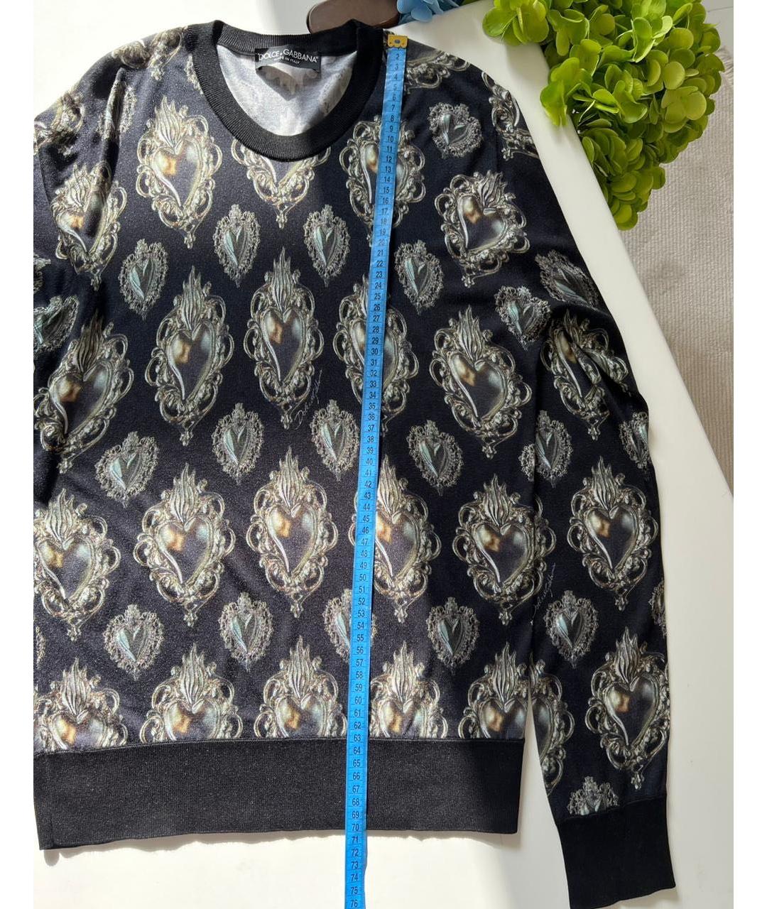 DOLCE&GABBANA Черный шелковый джемпер / свитер, фото 3