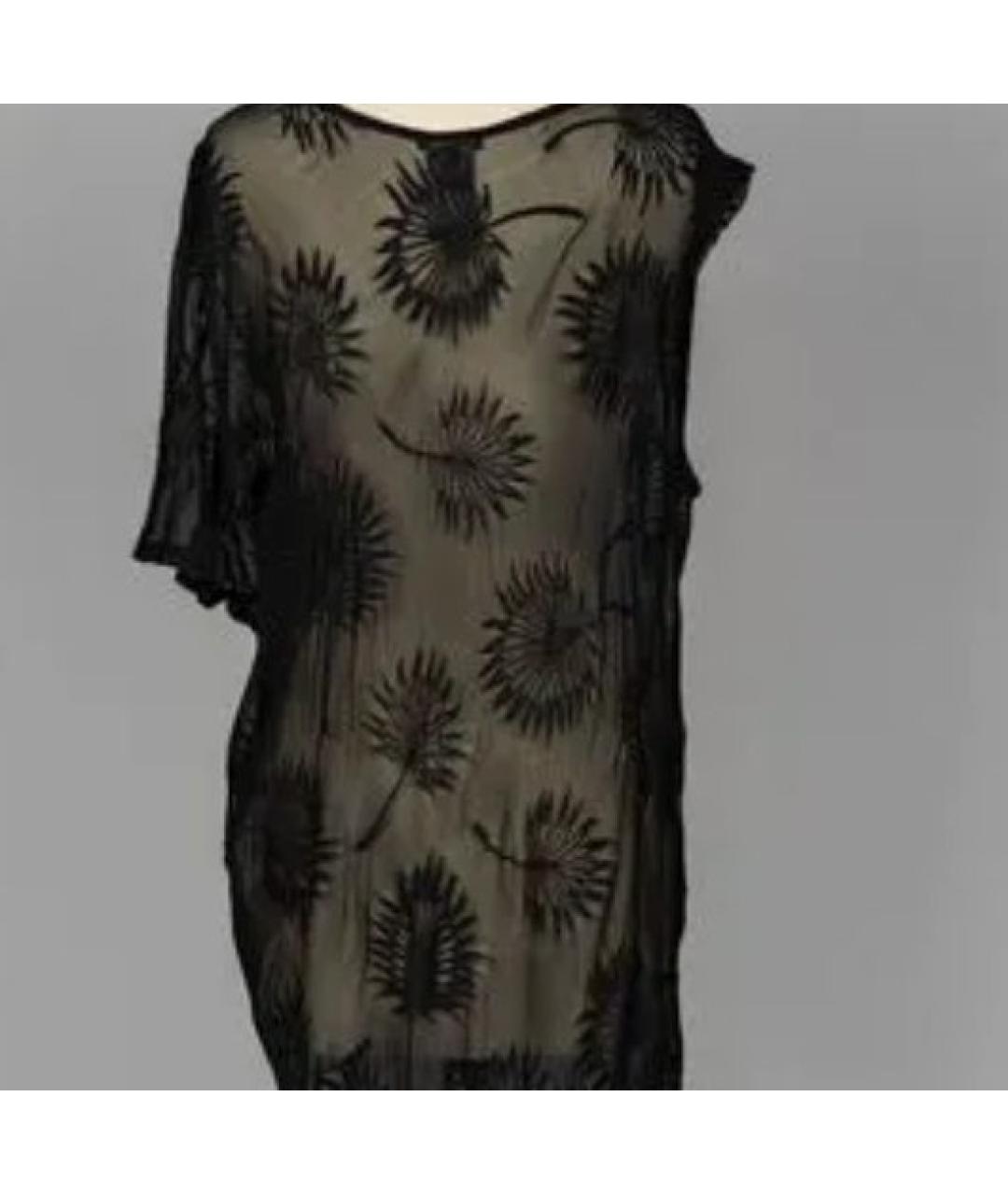 ANN DEMEULEMEESTER Черное хлопковое вечернее платье, фото 4