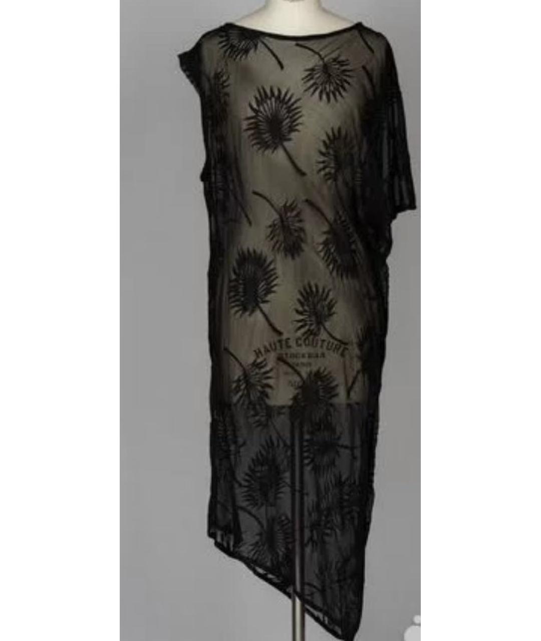 ANN DEMEULEMEESTER Черное хлопковое вечернее платье, фото 5