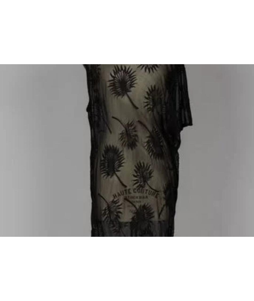 ANN DEMEULEMEESTER Черное хлопковое вечернее платье, фото 3