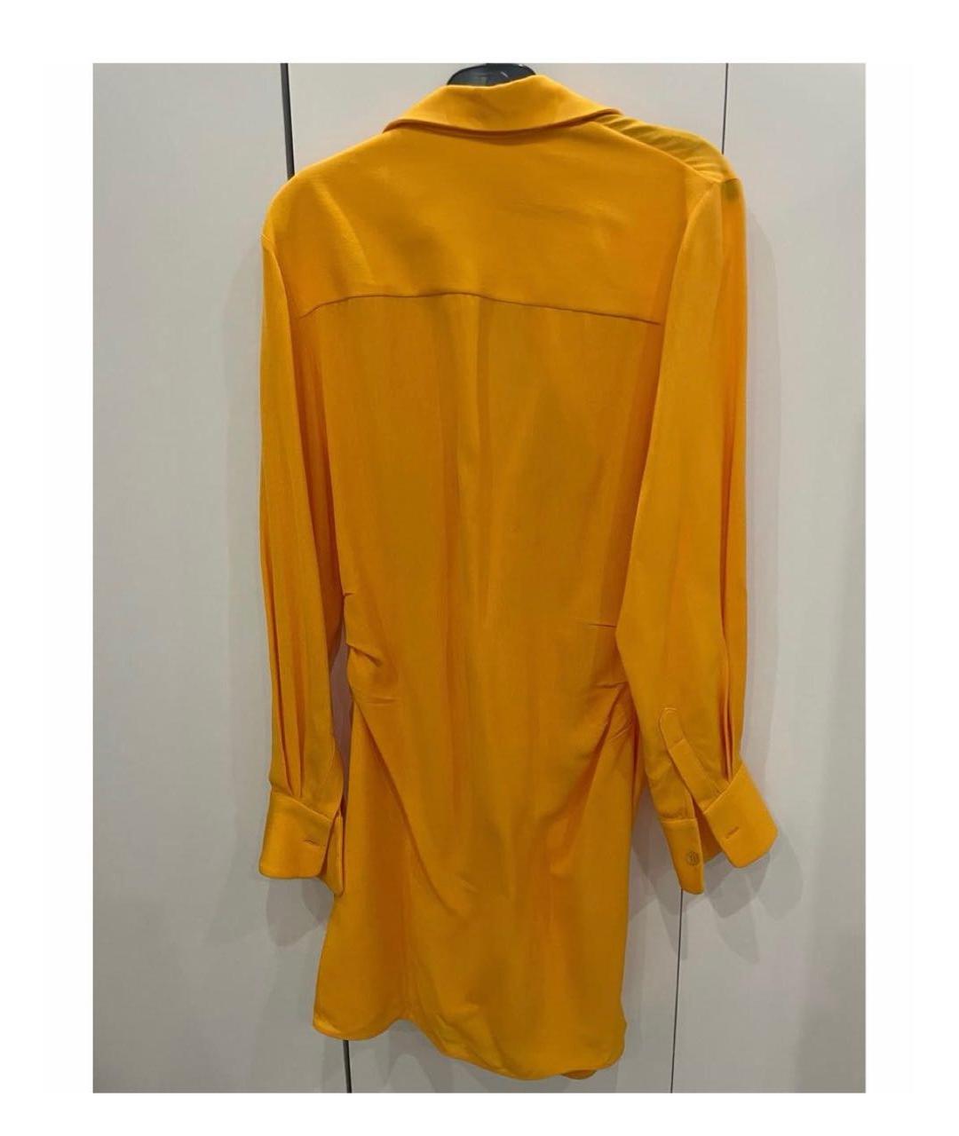 JACQUEMUS Желтое льняное повседневное платье, фото 2