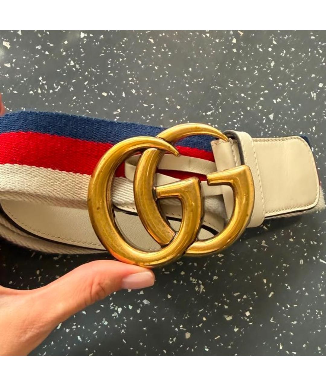 GUCCI Белый ремень, фото 2