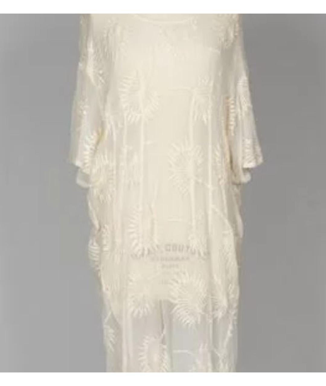ANN DEMEULEMEESTER Белое хлопковое повседневное платье, фото 3