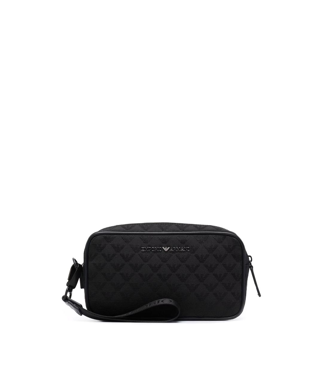 EMPORIO ARMANI Черная тканевая косметичка, фото 1