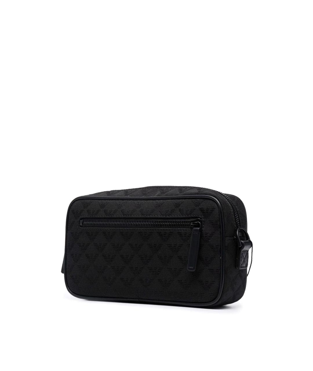 EMPORIO ARMANI Черная тканевая косметичка, фото 2