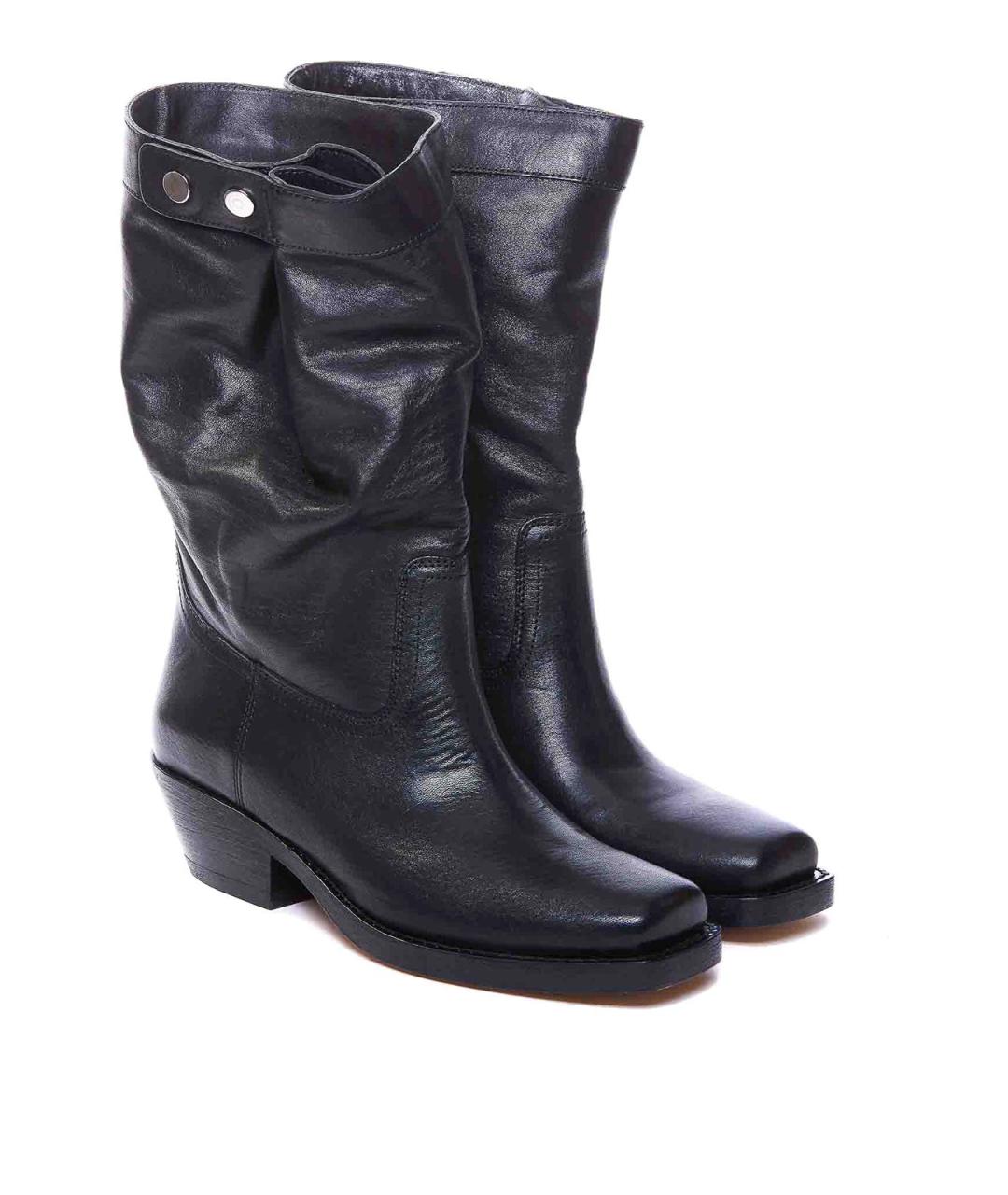 ISABEL MARANT Черные кожаные сапоги, фото 4