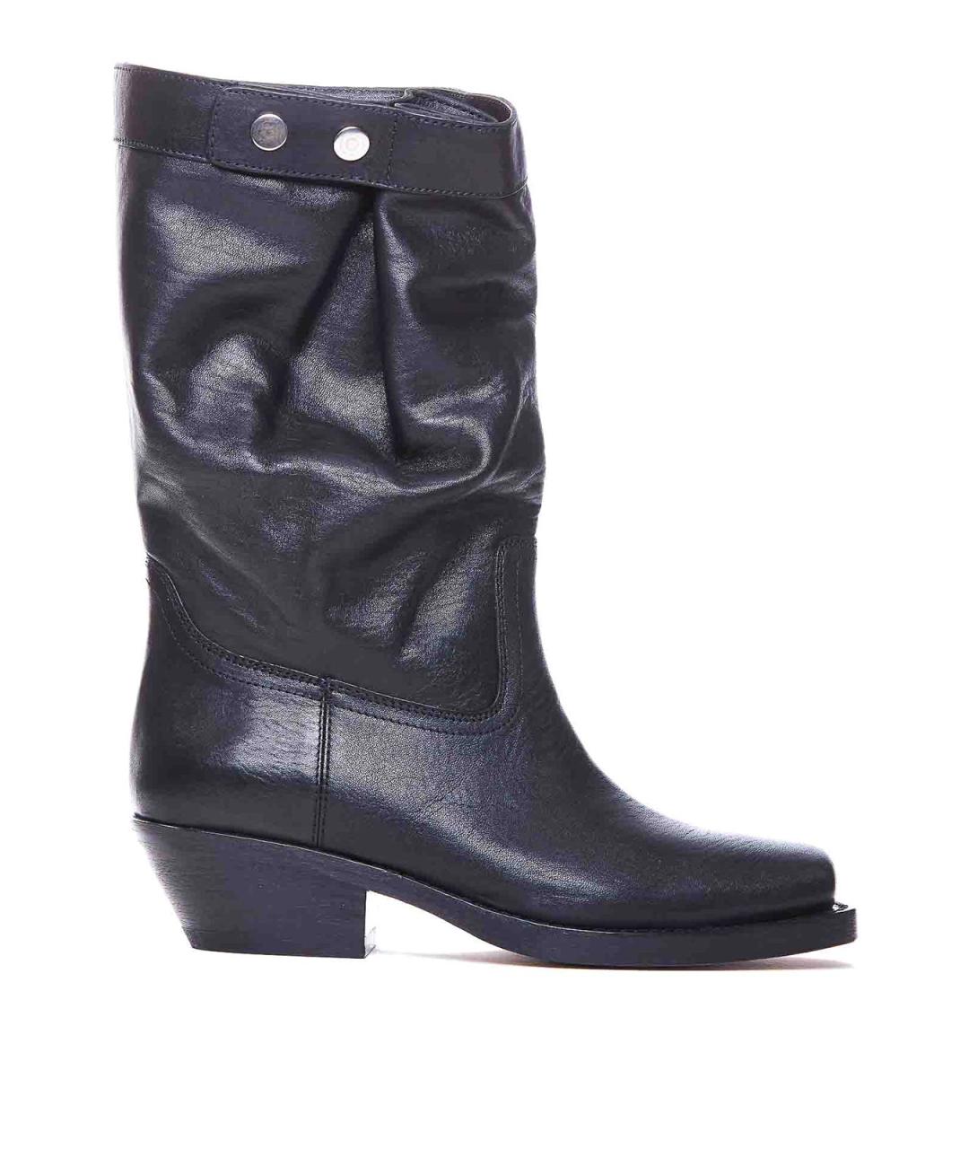 ISABEL MARANT Черные кожаные сапоги, фото 1