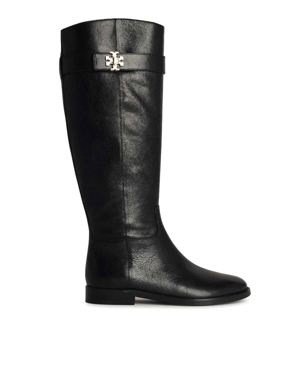 TORY BURCH Черные кожаные сапоги, фото 1