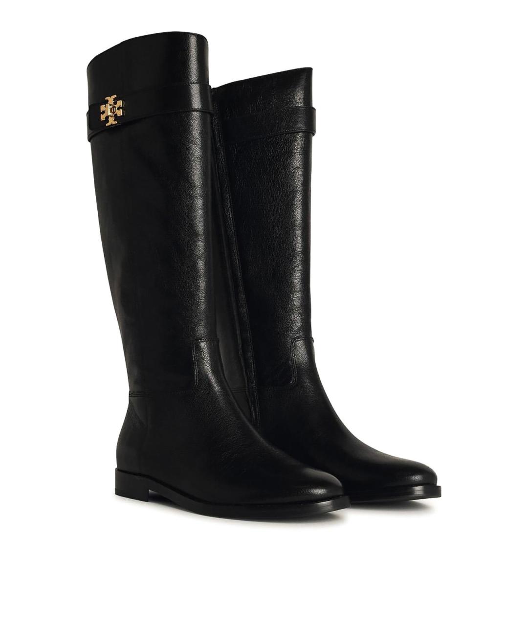 TORY BURCH Черные кожаные сапоги, фото 2