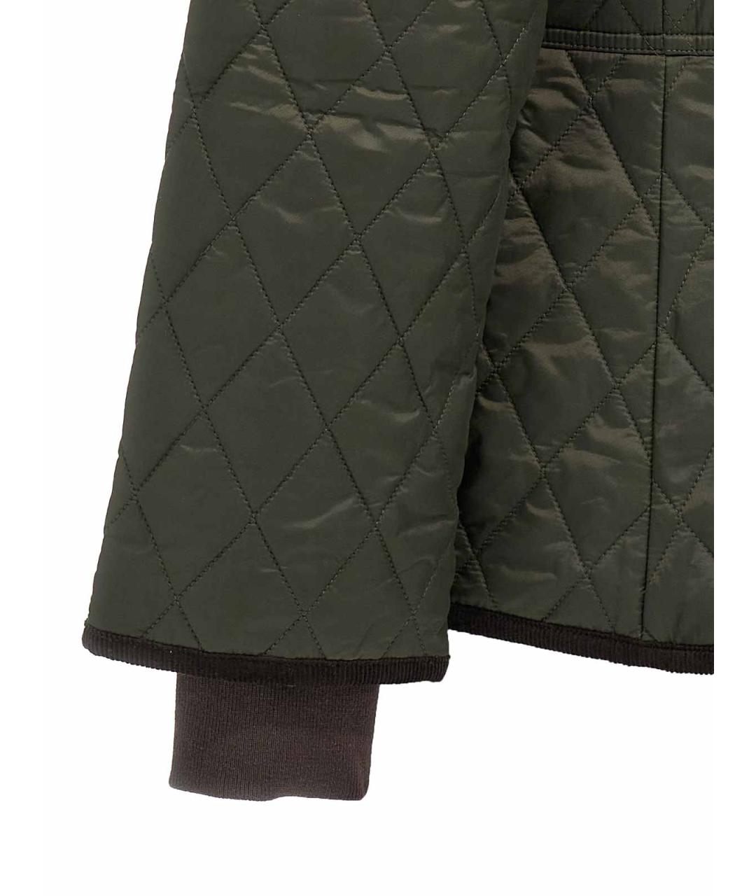 BARBOUR Зеленая полиамидовая куртка, фото 4