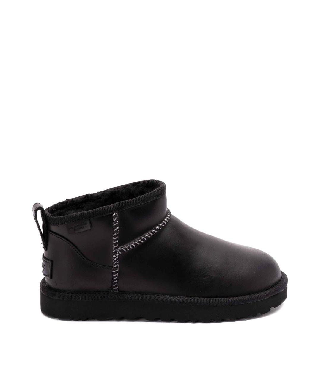 UGG Черные кожаные ботинки, фото 1