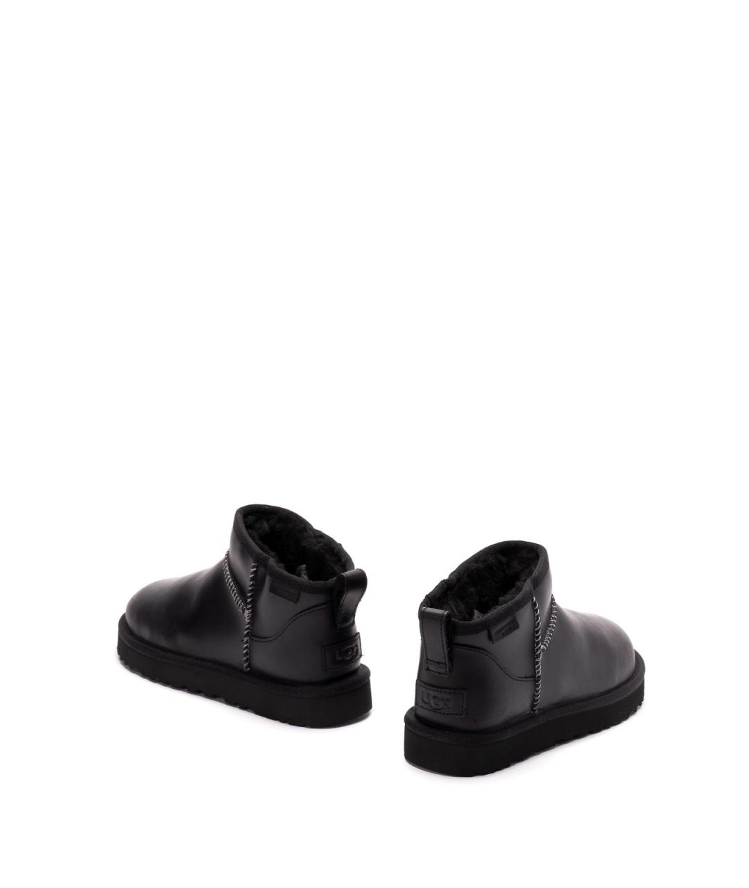 UGG Черные кожаные ботинки, фото 4
