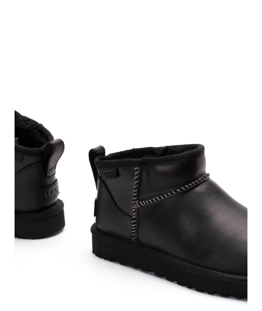 UGG Черные кожаные ботинки, фото 5