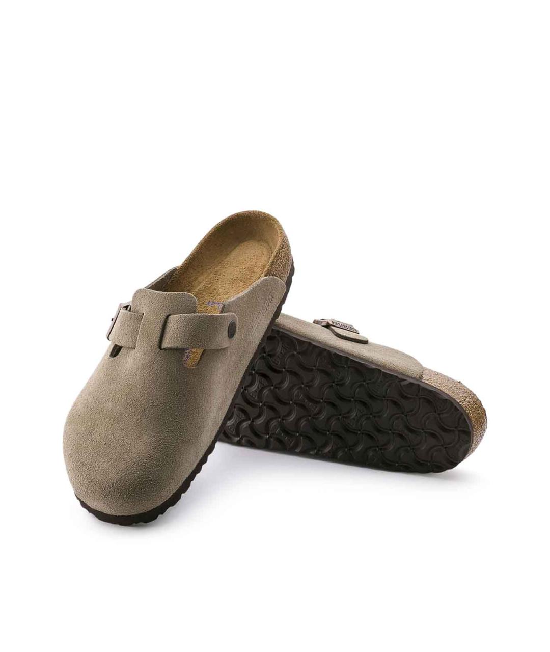 BIRKENSTOCK Серые замшевые мюли, фото 4