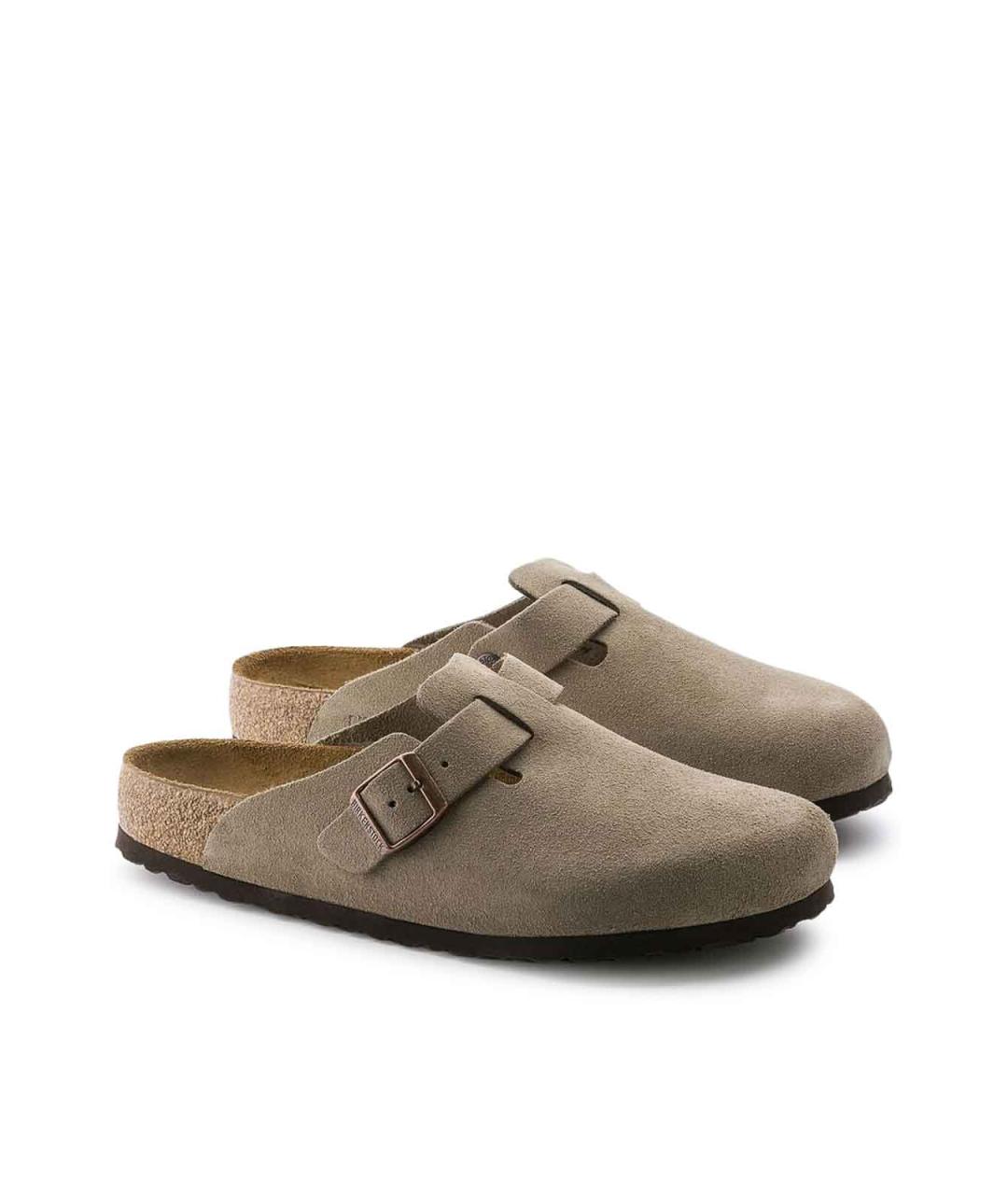 BIRKENSTOCK Серые замшевые мюли, фото 2