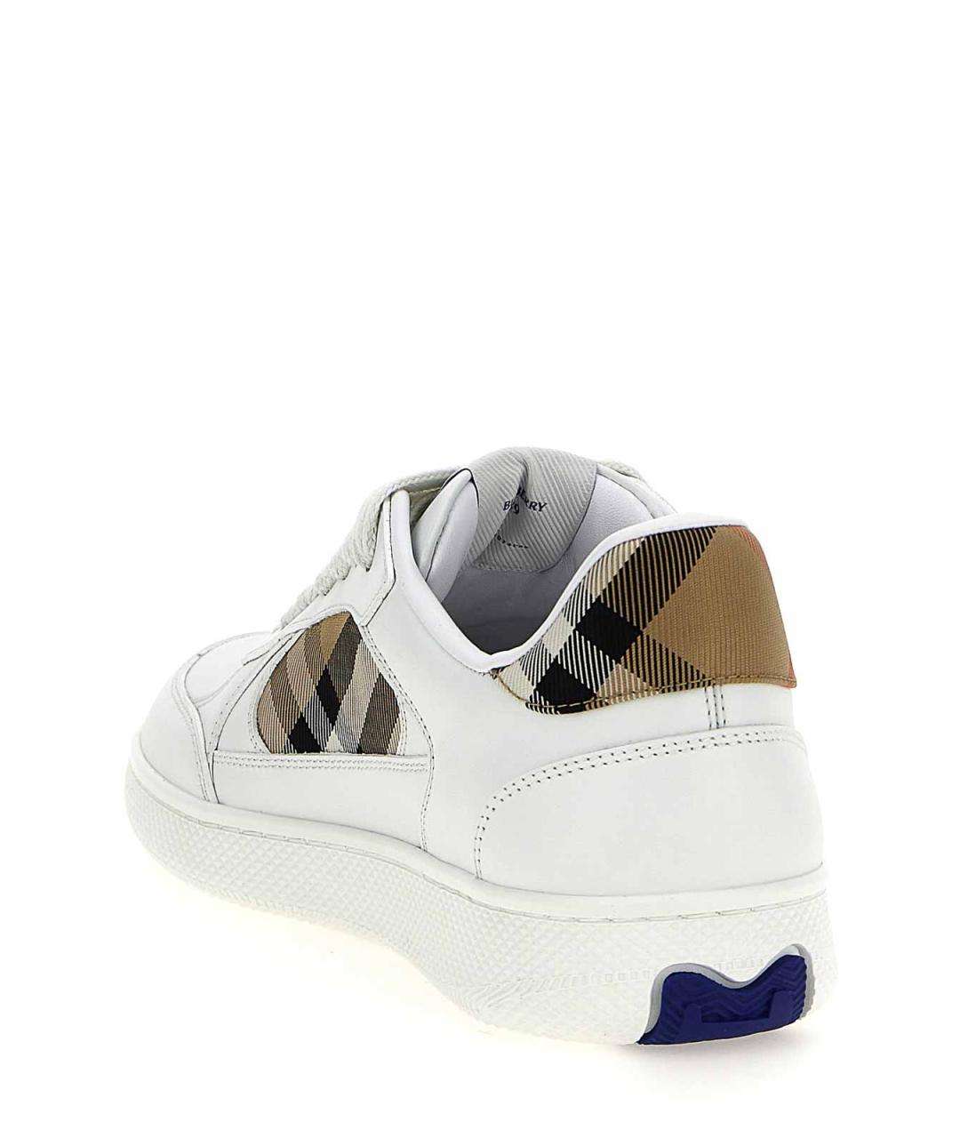 BURBERRY Белые кожаные кроссовки, фото 3