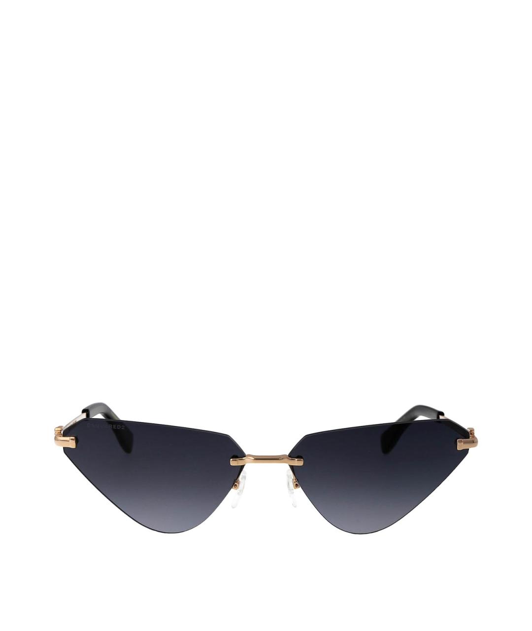 DSQUARED2 Золотые металлические солнцезащитные очки, фото 1