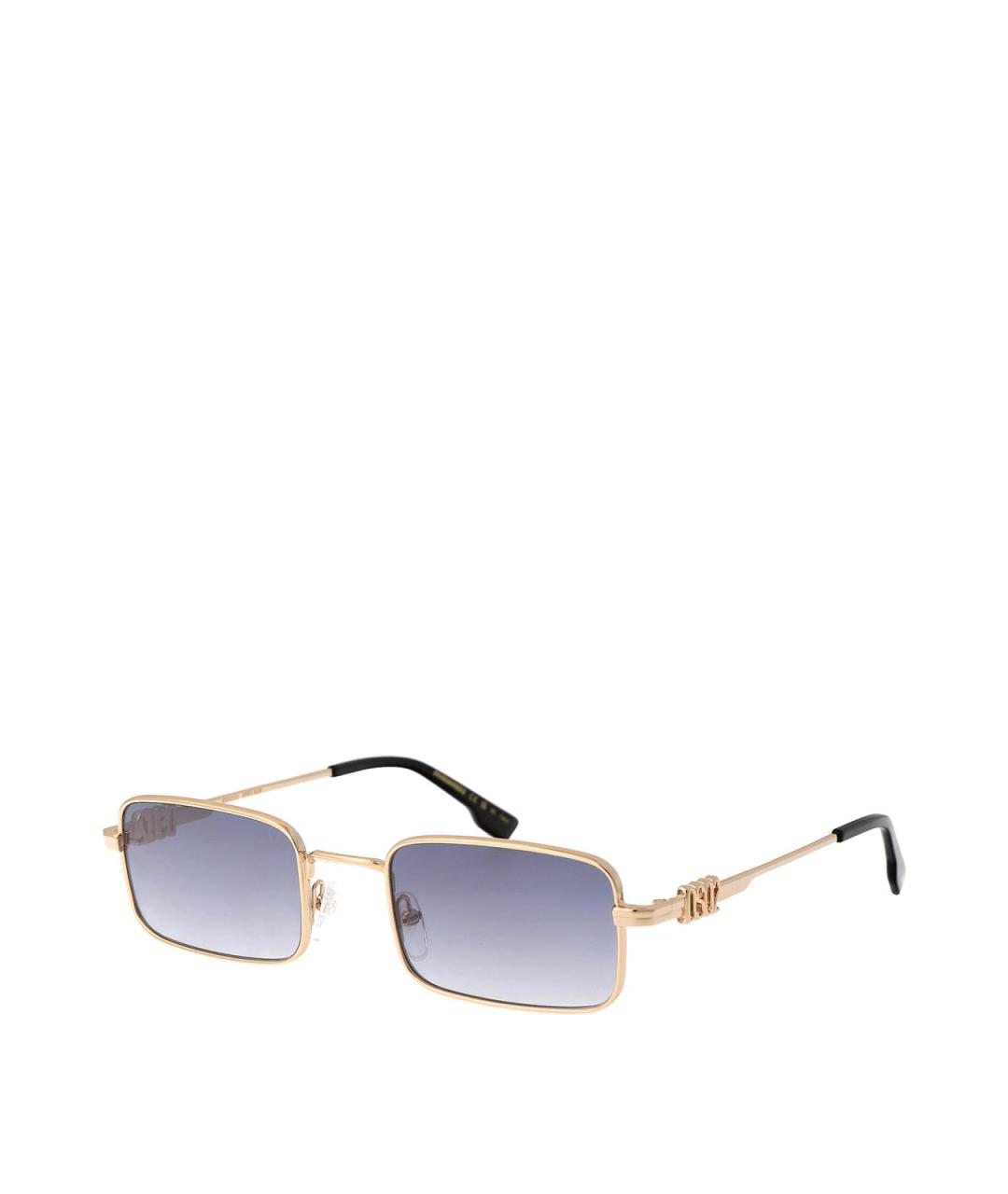DSQUARED2 Золотые металлические солнцезащитные очки, фото 2