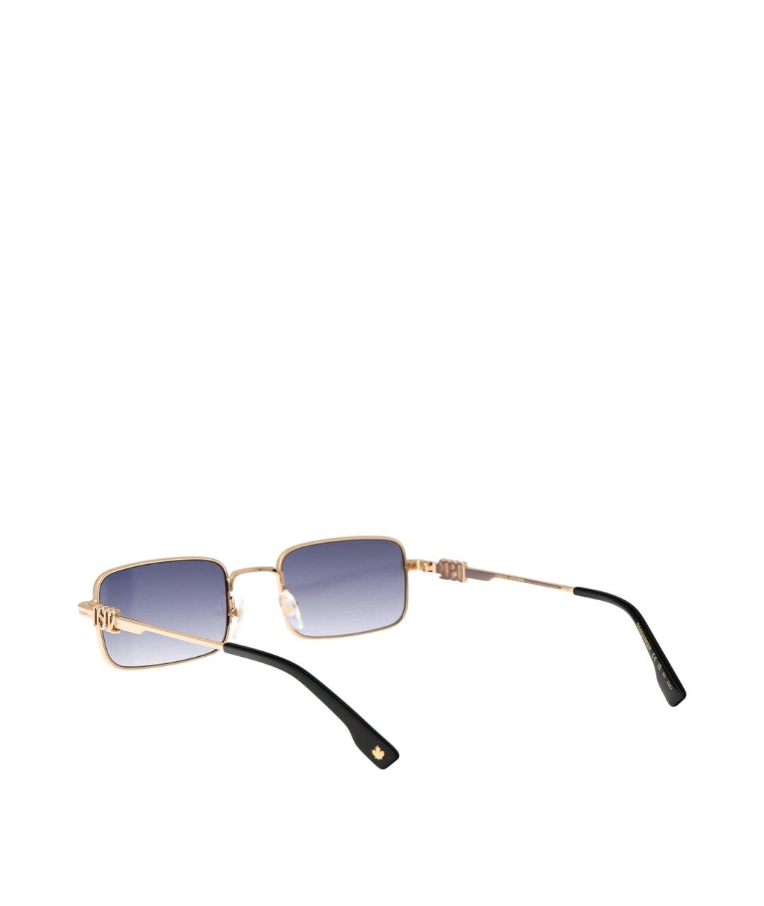 DSQUARED2 Золотые металлические солнцезащитные очки, фото 4