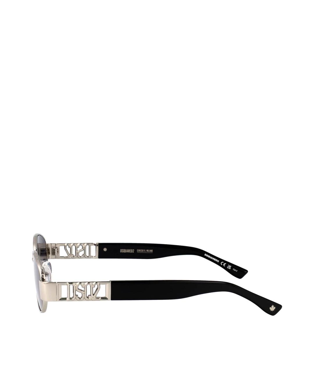 DSQUARED2 Серебряные металлические солнцезащитные очки, фото 3