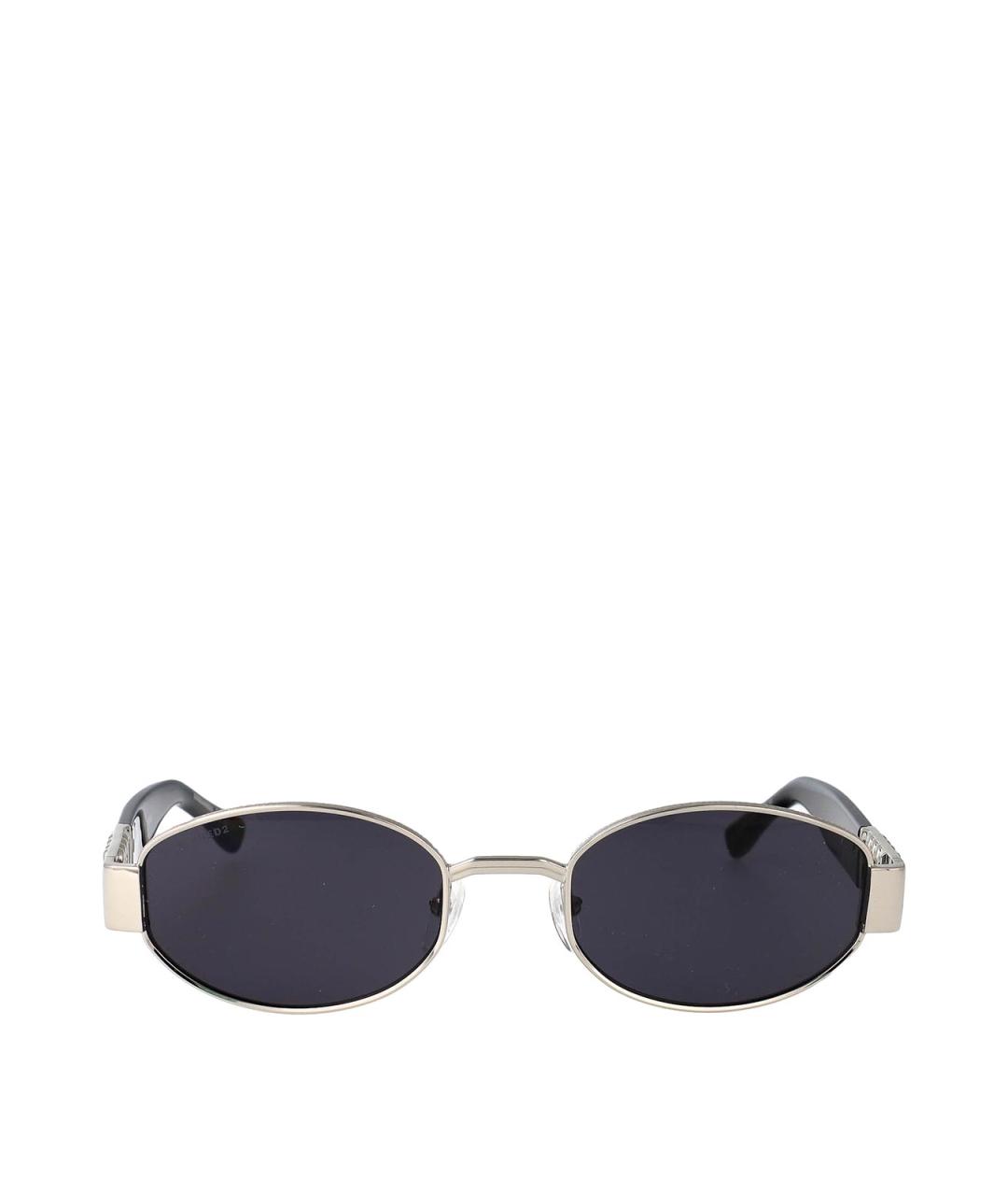 DSQUARED2 Серебряные металлические солнцезащитные очки, фото 1