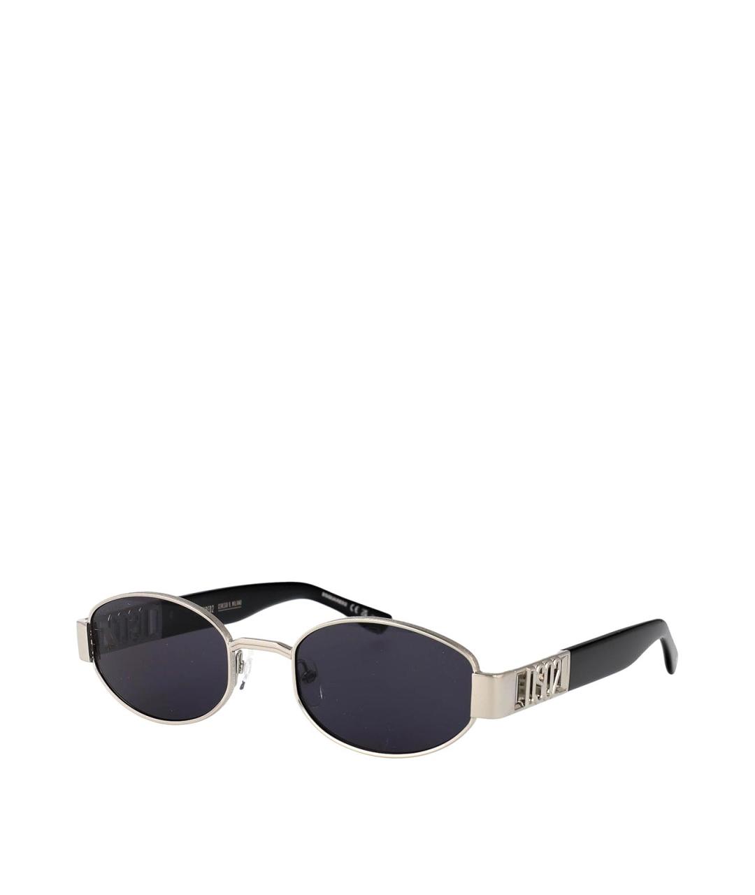 DSQUARED2 Серебряные металлические солнцезащитные очки, фото 2