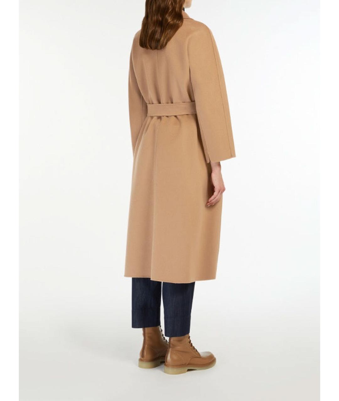 'S MAX MARA Бежевое шерстяное пальто, фото 4