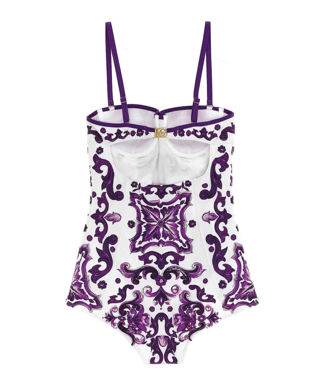 DOLCE&GABBANA Фиолетовый полиэстеровый купальник, фото 2