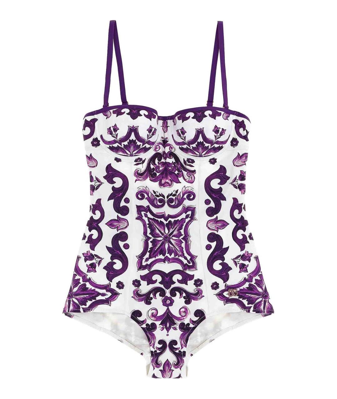 DOLCE&GABBANA Фиолетовый полиэстеровый купальник, фото 1