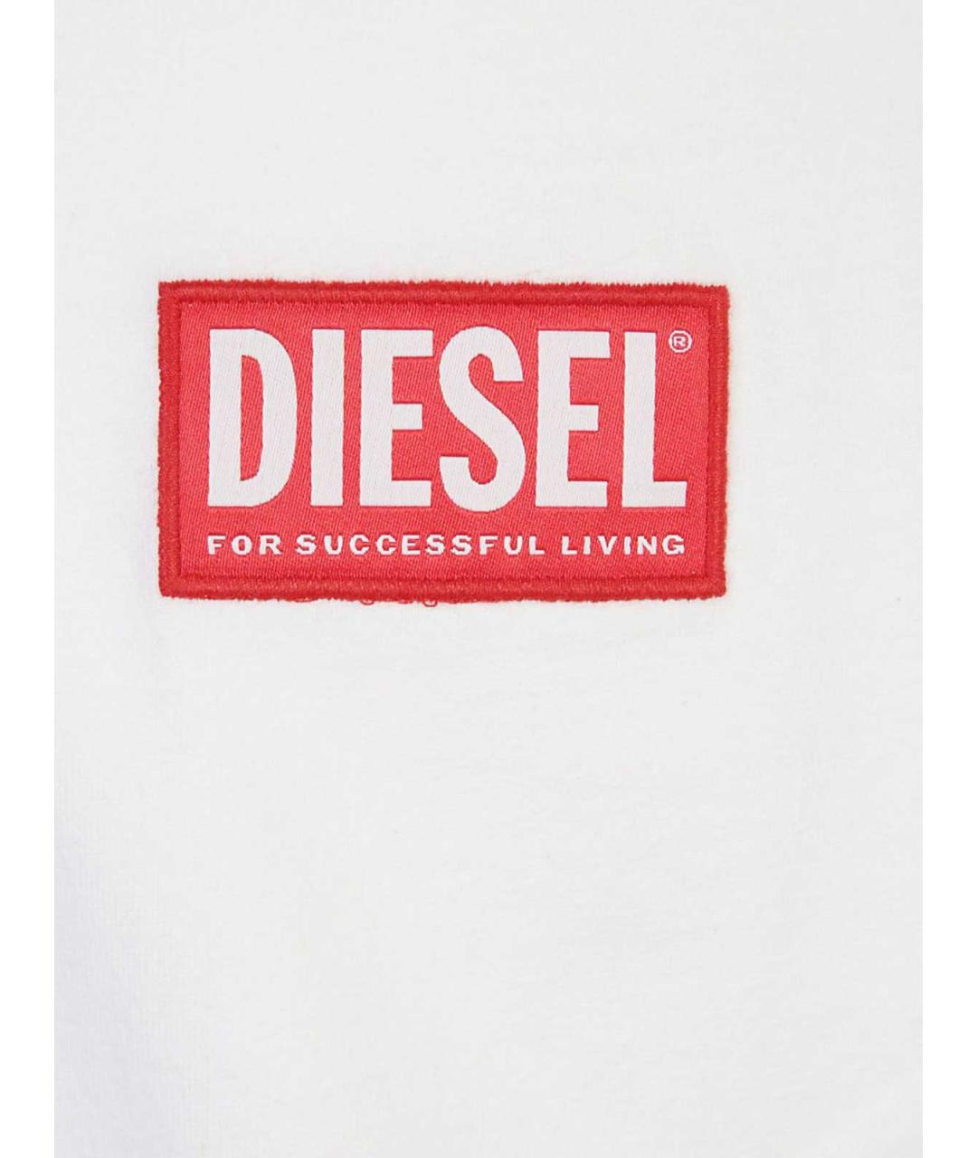DIESEL Белая хлопковая футболка, фото 3