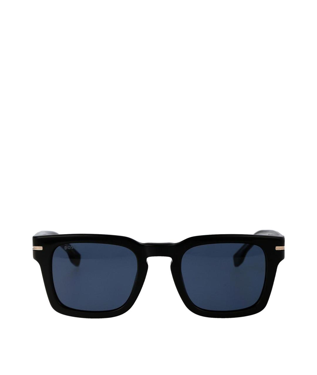 HUGO BOSS Черные пластиковые солнцезащитные очки, фото 1