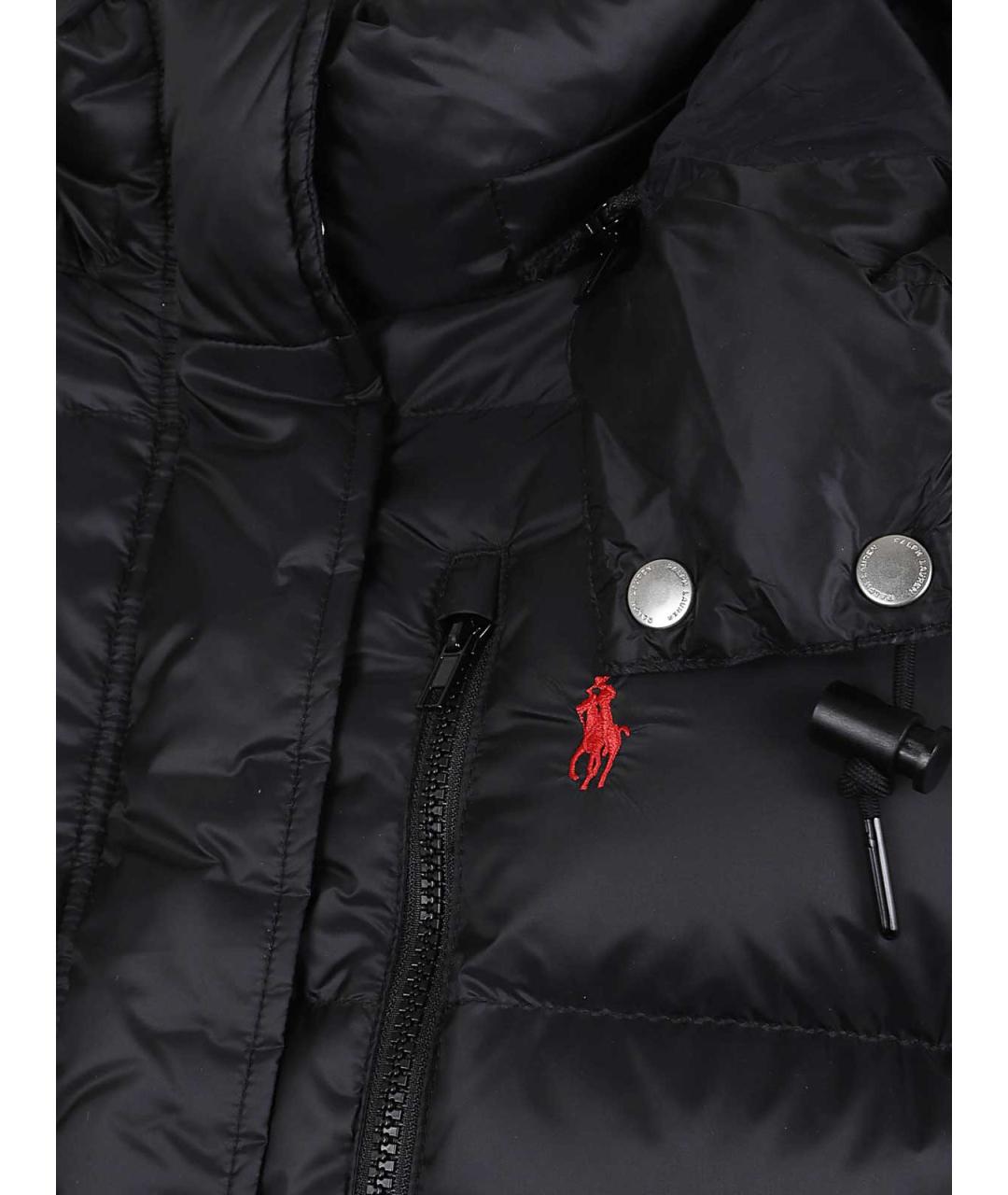 POLO RALPH LAUREN Черный полиамидовый пуховик, фото 2