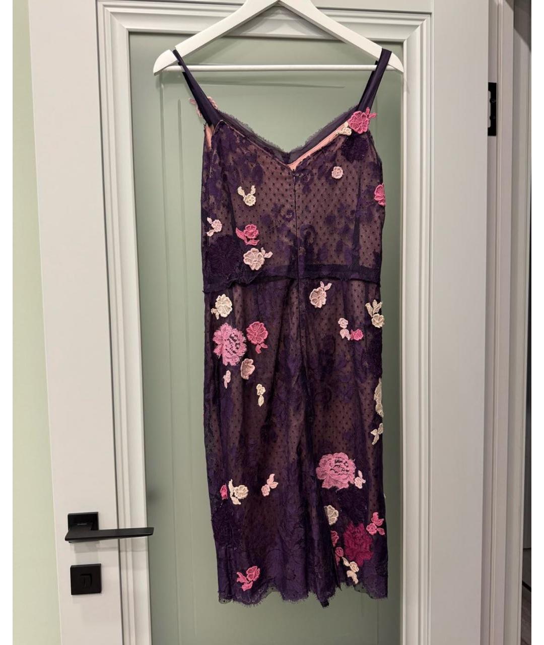 DOLCE&GABBANA Мульти шелковое коктейльное платье, фото 4