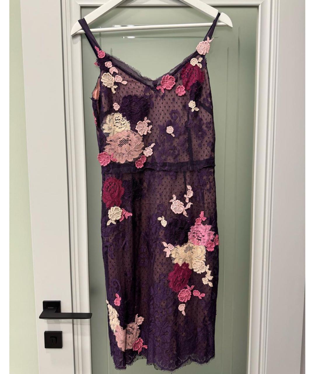 DOLCE&GABBANA Мульти шелковое коктейльное платье, фото 3